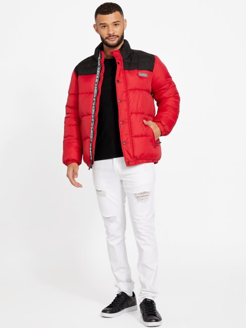 Doudoune Eco Ralph Guess Varsity Rouge Multi