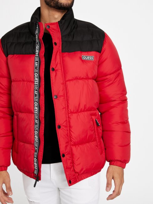 Doudoune Eco Ralph Guess Varsity Rouge Multi