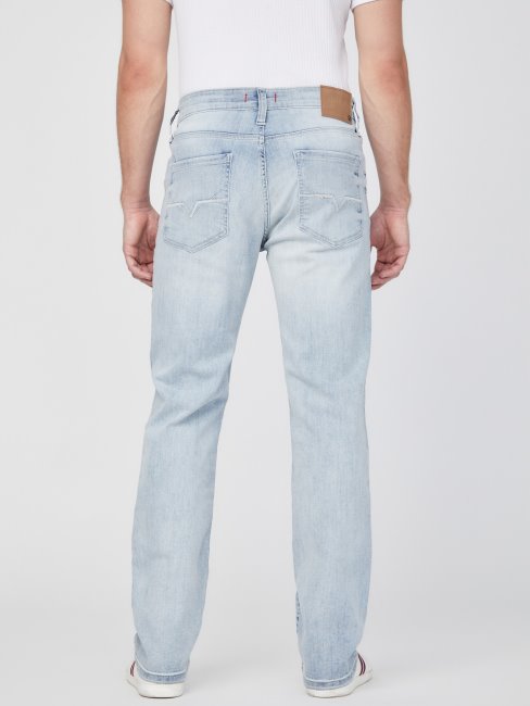 Guess Delmar Jean Slim Droit Nouveau Délavage Clair