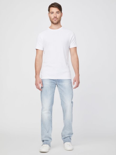 Guess Delmar Jean Slim Droit Nouveau Délavage Clair