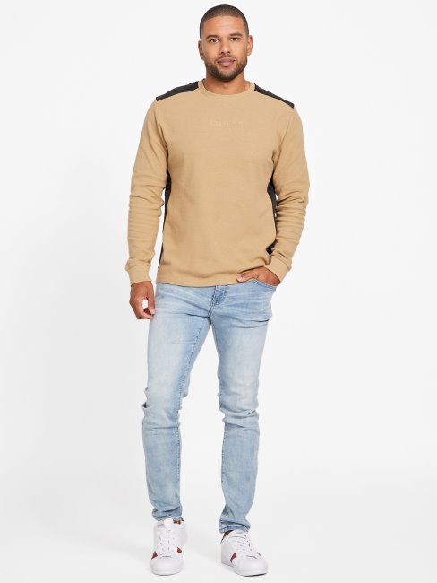 T-shirt à Manches Longues En Nabry Taupe Toasté Guess