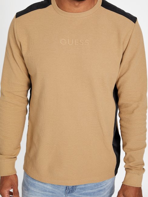 T-shirt à Manches Longues En Nabry Taupe Toasté Guess