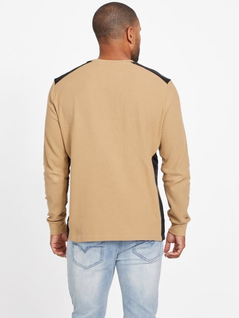 T-shirt à Manches Longues En Nabry Taupe Toasté Guess