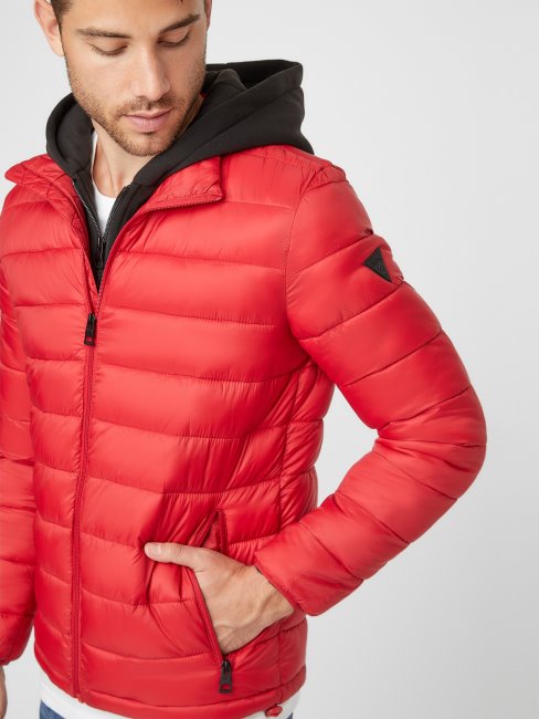 Veste Matelassée Hampton Varsity Rouge Guess