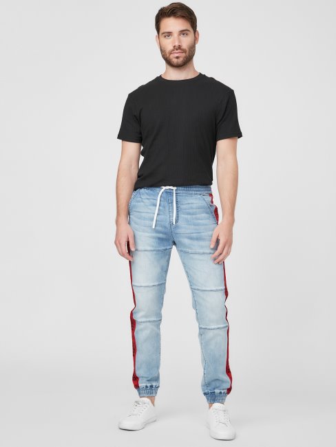 Pantalon De Jogging En Denim Eco Tyler Délavé Clair Guess