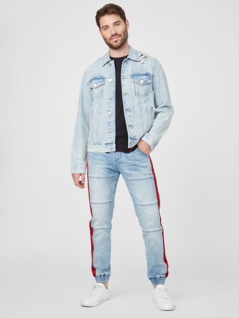 Pantalon De Jogging En Denim Eco Tyler Délavé Clair Guess