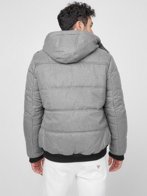 Duncan Doudoune Gris Chiné Clair Guess