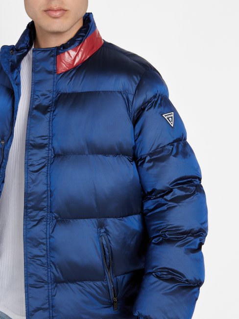 Doudoune Eco Angelus Colour-block Guess Bleu Roi