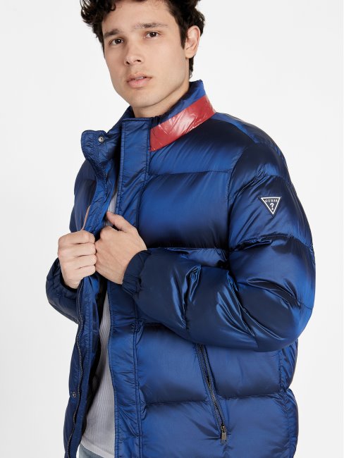 Doudoune Eco Angelus Colour-block Guess Bleu Roi