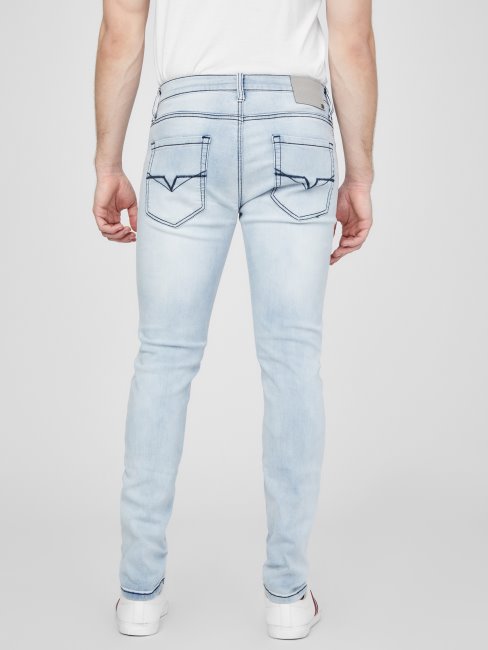 Jean Skinny Ultra-stretch à Délavage Destroy Léger Guess Sammy