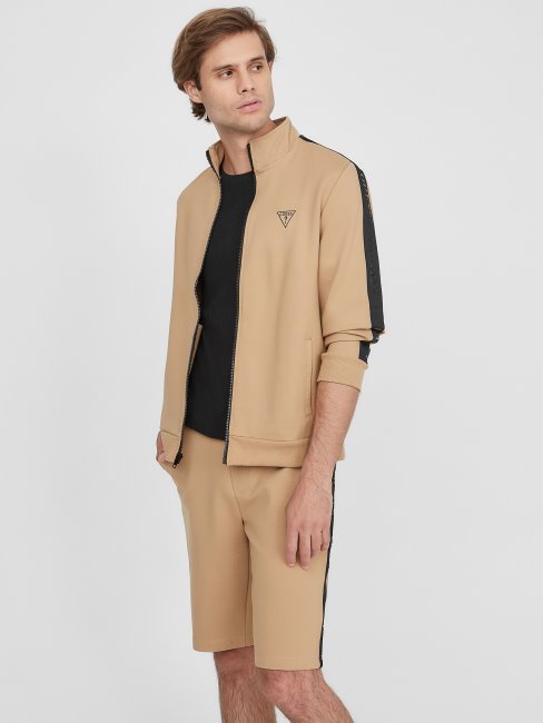Veste Zippée Eco Andrew Logo Guess Taupe Grillé