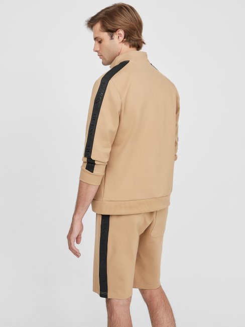 Veste Zippée Eco Andrew Logo Guess Taupe Grillé