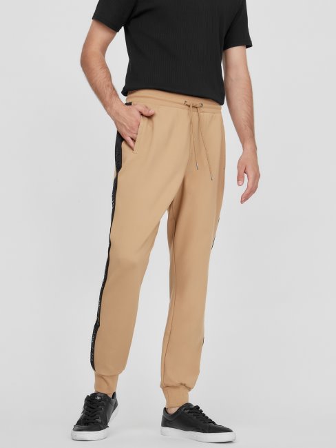Pantalon De Jogging à Logo Eco Andrew Taupe Guess Grillé