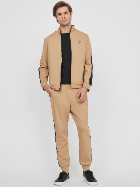 Pantalon De Jogging à Logo Eco Andrew Taupe Guess Grillé