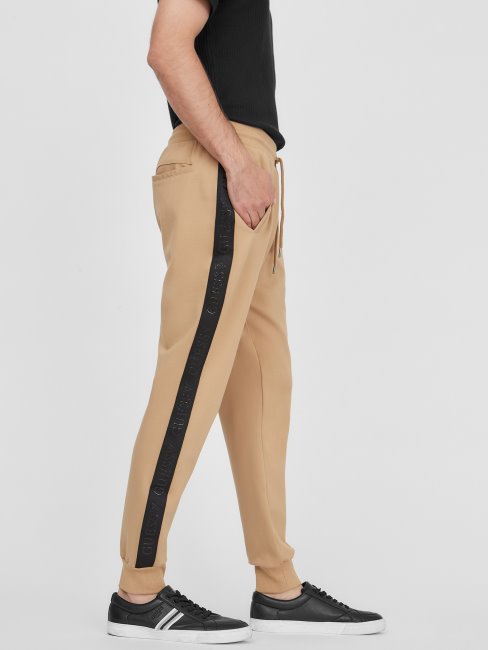 Pantalon De Jogging à Logo Eco Andrew Taupe Guess Grillé