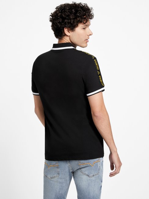 Eco Jon Zip Polo Guess Jet Noir