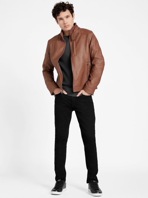 Veste En Similicuir Camel Roney Guess