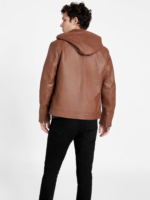 Veste En Similicuir Camel Roney Guess