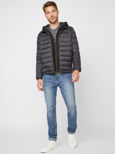 Guess Veste Matelassée Hampton Noir De Jais