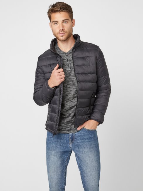 Guess Veste Matelassée Hampton Noir De Jais