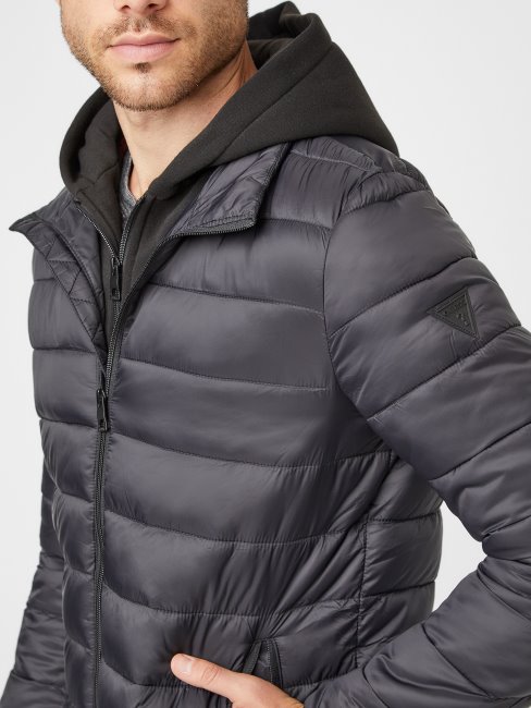 Guess Veste Matelassée Hampton Noir De Jais