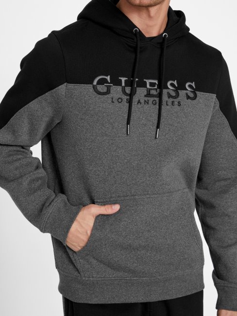 Sweat à Capuche Noir Jet Eco Marcus Logo Guess