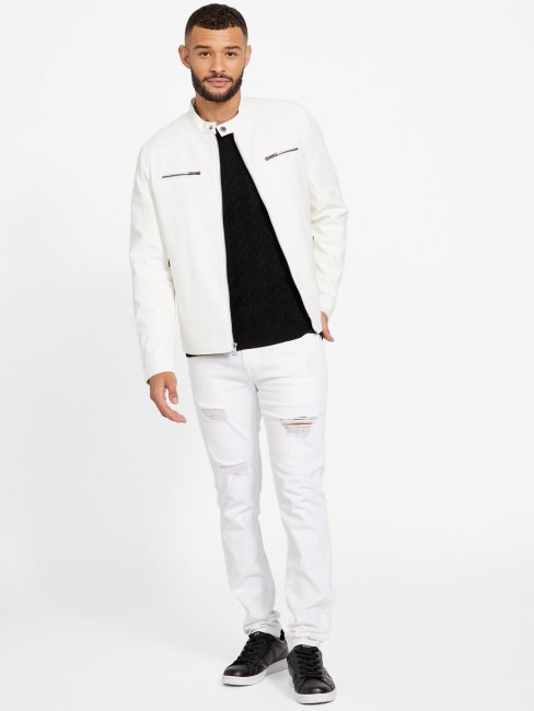 Robe En Similicuir Zacky Moto True White Guess