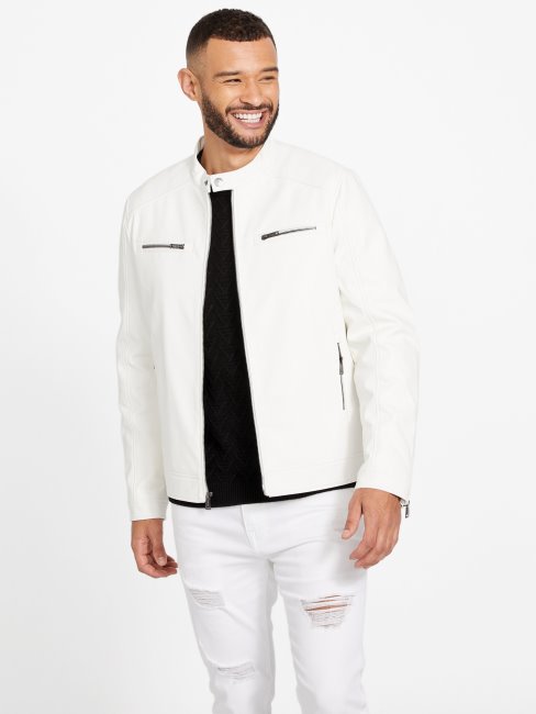 Robe En Similicuir Zacky Moto True White Guess