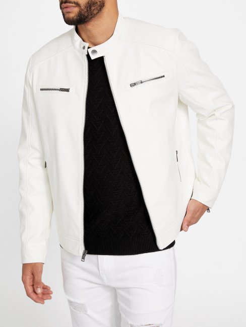 Robe En Similicuir Zacky Moto True White Guess