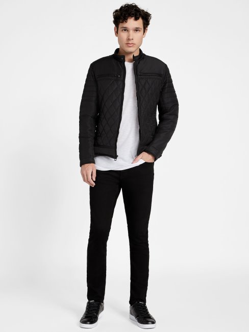 Veste Moto Guess Eco Stacks Jet Black