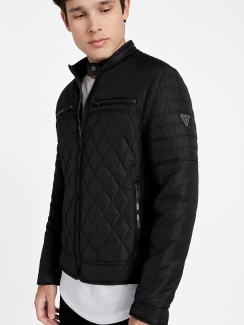 Veste Moto Guess Eco Stacks Jet Black