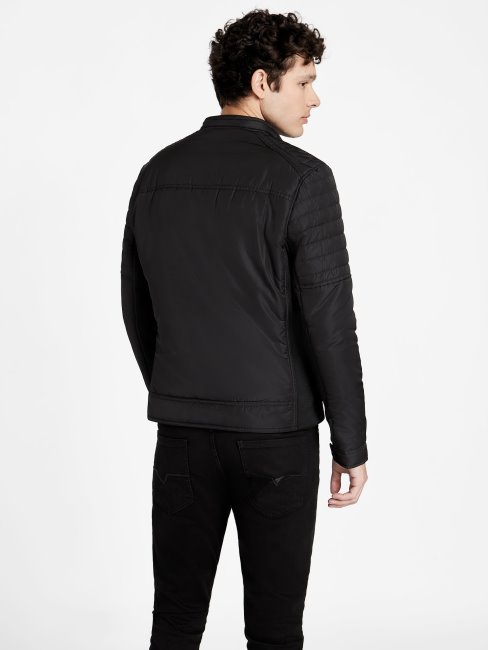 Veste Moto Guess Eco Stacks Jet Black