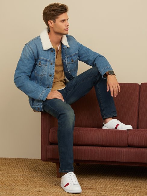 Veste Sherpa Braun Lavage Moyen Guess