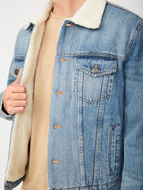 Veste Sherpa Braun Lavage Moyen Guess