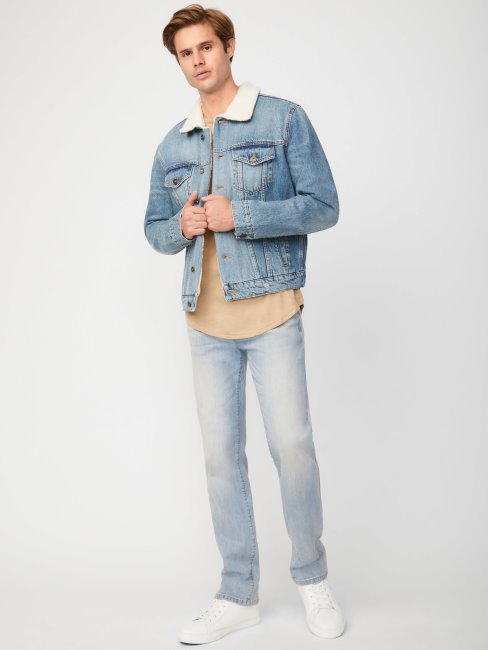 Veste Sherpa Braun Lavage Moyen Guess