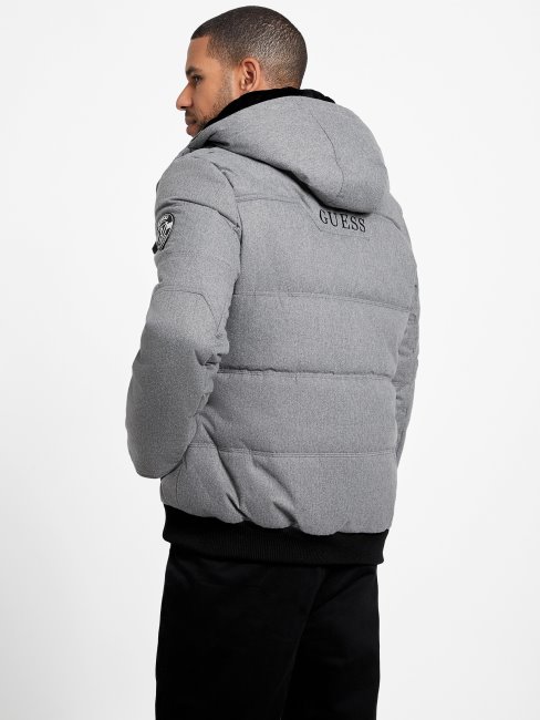 Doudoune Guess Eco Gris Clair Chiné