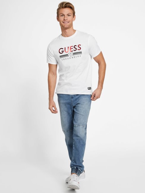 T-shirt à Col Rond Eco Koda Blanc Pur Guess