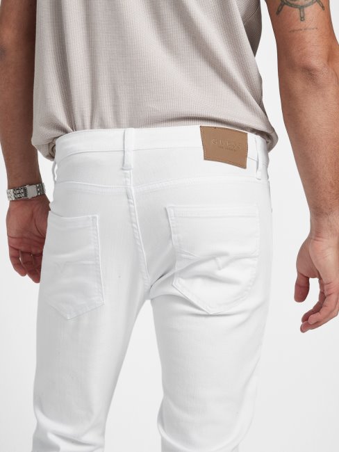 Jean Skinny Scotch Destory Délavé Blanc Guess