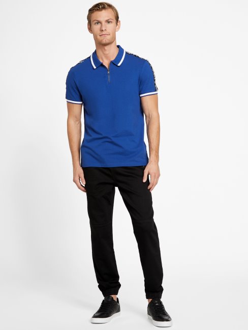 Echo Jon Zip Polo Bleu Amiral Guess