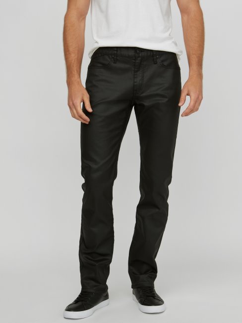 Guess Jeans Noir Enduit 32 Entrejambe Ultra-slim Harlem Zip Enduit