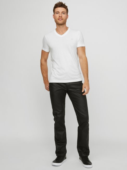 Guess Jeans Noir Enduit 32 Entrejambe Ultra-slim Harlem Zip Enduit