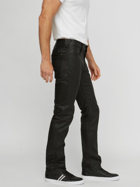 Guess Jeans Noir Enduit 32 Entrejambe Ultra-slim Harlem Zip Enduit