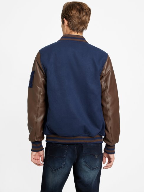 Veste à Capuche Ivy Varsity Guess Bleu Noirci