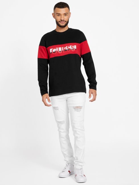 Tee Shirt Manches Longues Sandro Eco Noir Jet Guess