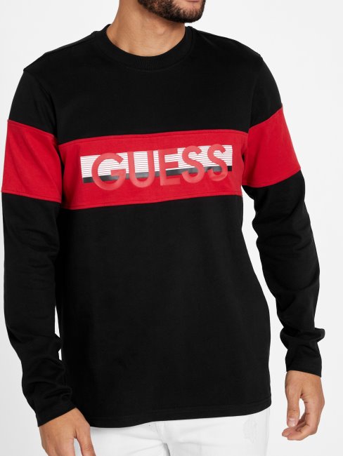 Tee Shirt Manches Longues Sandro Eco Noir Jet Guess