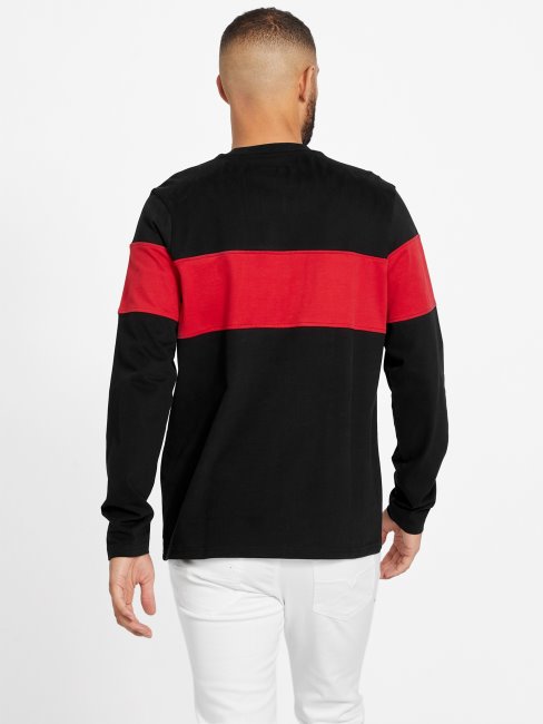 Tee Shirt Manches Longues Sandro Eco Noir Jet Guess