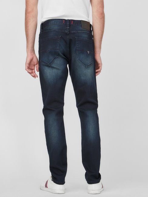 Jean Droit Slim Guess Delmar Délavé Naturel Foncé