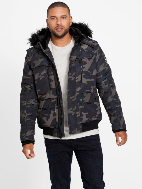 Veste Matelassée Dustin Camouflage Guess