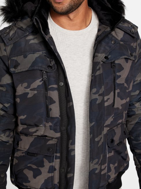 Veste Matelassée Dustin Camouflage Guess