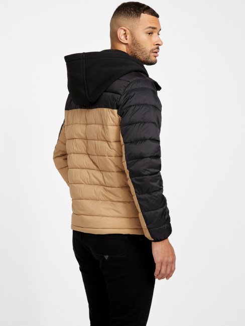 Doudoune Hampton Jet Noir/taupe Guess